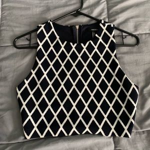 Navy crop zip up from forever 21